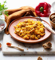 Arroz con pollo en su punto