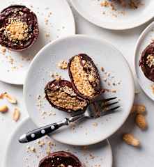Bombas proteicas de chocolate e amendoim