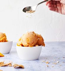 Helado de melocotón