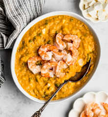 Locro con langostino