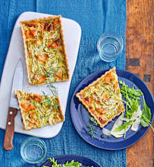 Quiche légère au fenouil, saumon fumé, skyr et aneth