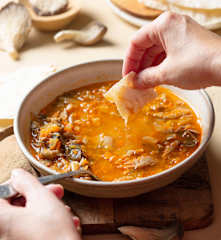 Vegan, İstiridye Mantarı Çorbası