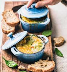 Baked Spinach and Eggs