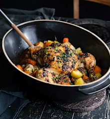 Pollo arrosto con verdure