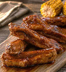 Côtes levées de porc à la sauce barbecue au chipotle