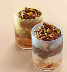 Tiramisu choco-pistache en verrines