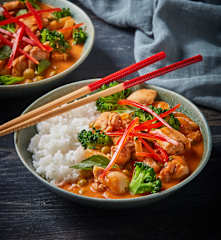 Thai Red Chicken Curry and Rice