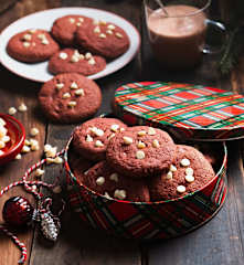 Red Velvet Cookies con chocolate blanco