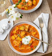 Putengulasch mit Erdäpfeln