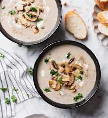Crema de champiñones