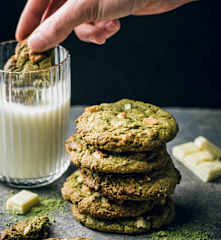 Cookies matcha chocolat blanc