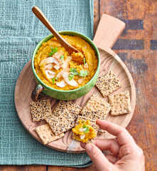 Tartinade de lentilles corail coco-curry façon thaïe