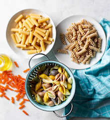 Cocción de pasta corta
