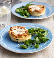 Twice-Baked Watercress, Goat's Cheese and Hazelnut Soufflé