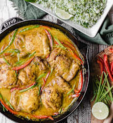 Coconut Curry Chicken with Veggie Rice