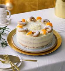 Vanillekipferltorte mit Mandarinen