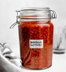 Boloñesa de lentejas