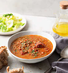 Lentejas pardinas con chorizo