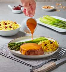 Fillet with Rice, Almonds and Cranberries