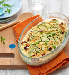 Gratin de courgette aux lardons