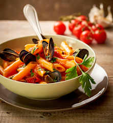 Penne risottate con le cozze