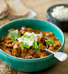 Chilli beef with lemon feta