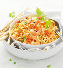 Linguine aux crevettes