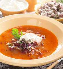 Sopa de judías rojas