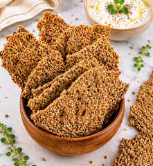 Cracker proteico de sementes