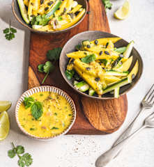 Ensalada de calabacín y mango