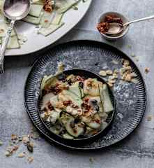 Courgette Salad with Parmesan and Sun-Dried Tomato Vinaigrette (TM5)