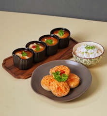 Three-in-One Steam Tomyam Fish Bowl and Egg Frittata