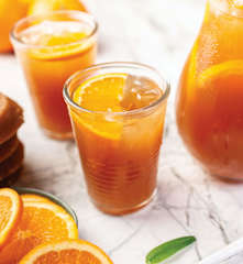 Chicha de raspadura con naranja