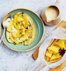 Fruits d’hiver en papillotes et crème anglaise sans lactose