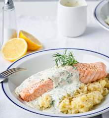 Potée de Choucroute au Saumon et Sauce à la Crème et à l'Aneth