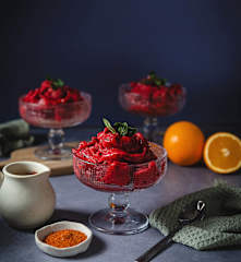 Nieve de pitaya y naranja