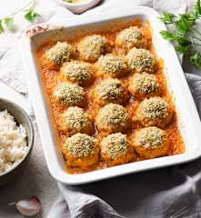 Albóndigas de sepia y jamón