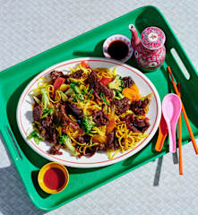 "Fake-away" Mongolian Beef Noodles