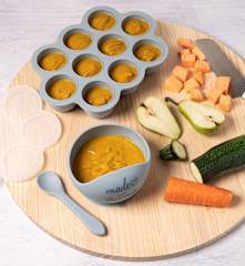 De eerste hap: Kip en Groenten