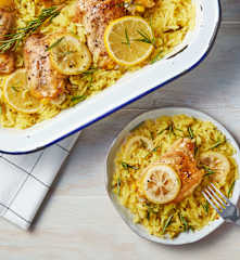 Lemon Rosemary Chicken and Rice