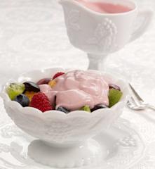 Aderezo de queso crema para ensalada de fruta
