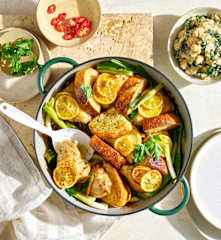 Spring onion and caramelised lemon chicken