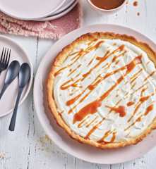 Tarte au caramel à la crème vanillée