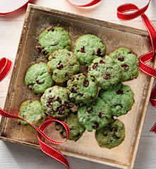 Biscuits à la menthe et aux pépites de chocolat