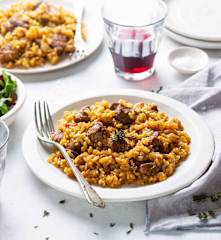 Arroz en su punto con ternera