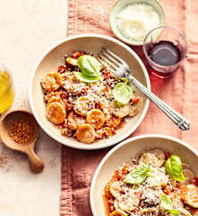 Orecchiette au paprika fumé, sauce au bœuf