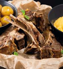 Pinnekjøtt med kålrabistappe