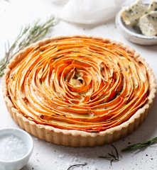 Tarta de camote en flor