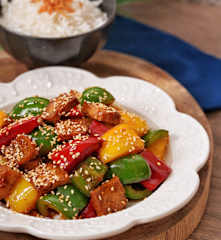 Stir-fry Capsicum and Tofu