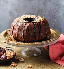 Soft Date Cake with Walnuts